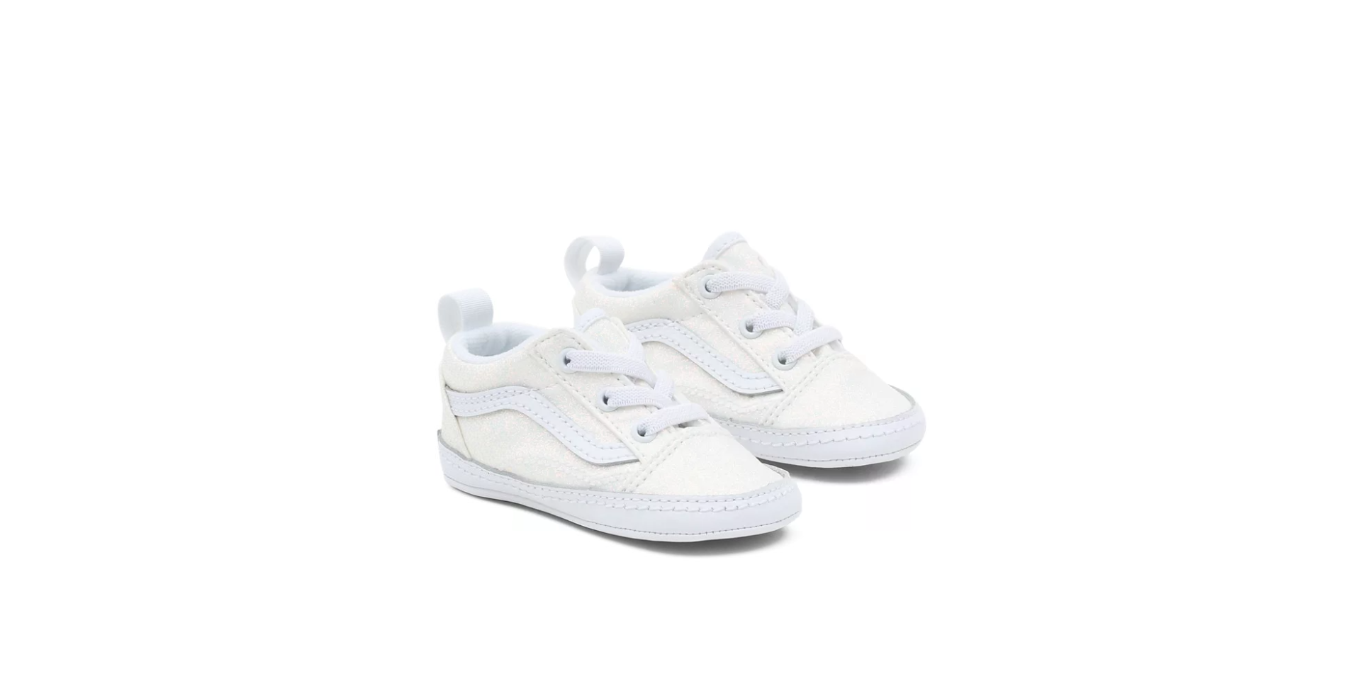VANS Glitter Old Skool Crib Shoes 0 1 year White Playroom