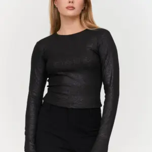 24COLOURS Glitter Top | Black