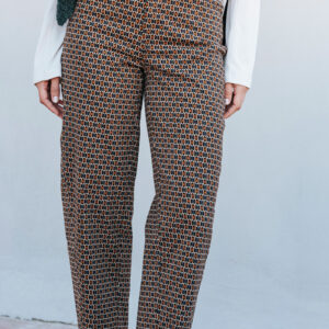BADILA Printed Cotton Trousers | Brown