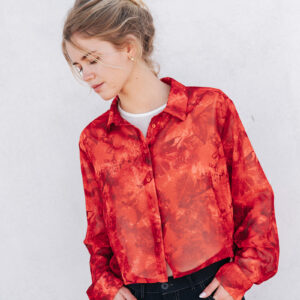 BADILA See-Through Shirt | Red