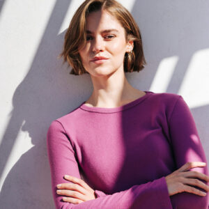 BADILA Flared-Sleeve Top | Purple