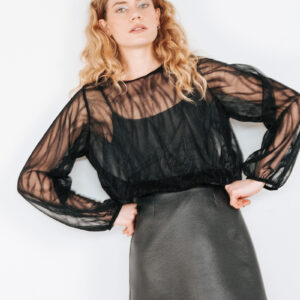 BADILA Printed See-Through Top | Black