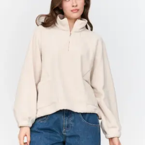 24COLOURS Fleece Top | Off-White