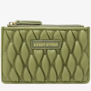 EVERY OTHER Quilted Card Holder | Olive