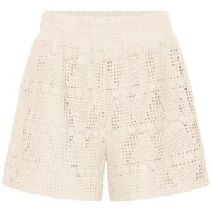 ICHI Knit Shorts | White
