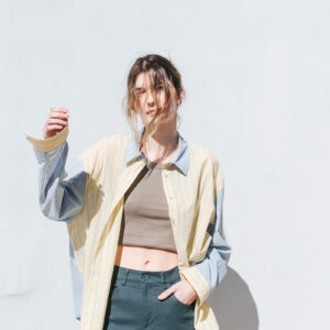 BADILA Oversized striped shirt | Yellow