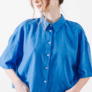 BADILA Cropped Shirt | Blue