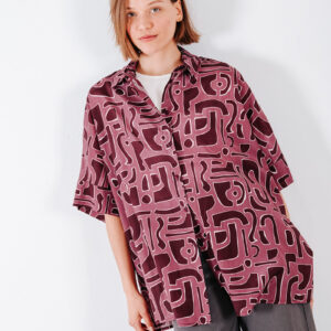 BADILA Printed Oversized Shirt | Purple