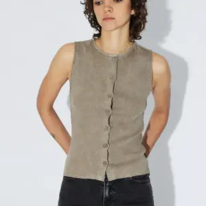 DR DENIM Lilja Rib | Washed Khaki