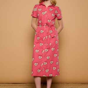 MINUETO Virot Shirt Dress | Pink