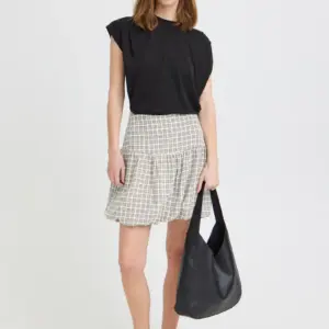 ICHI Balloon Viscose Short Skirt | Blue