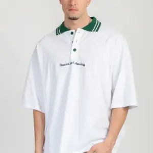 KAOTIKO Polo Humans Are Exhausting Organic Cotton | White