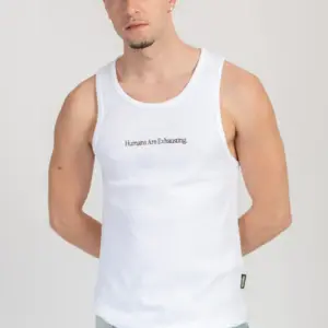 KAOTIKO Tank Top Humans Are Exhausting | White