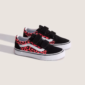 VANS Kids Old Skool Glitter V Shoes | Leopard / Diva Pink
