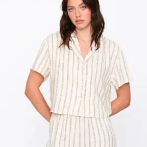 24COLOURS Viscose-Linen Blend Shirt | Beige