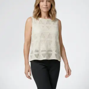 ICHI Knit Top | White