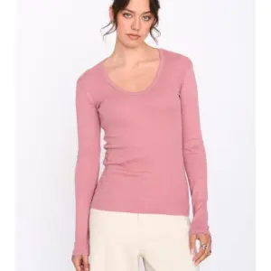 24COLOURS Cotton-Mix Top | Rose