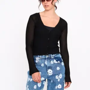 24COLOURS Viscose-Mix Cardigan | Black