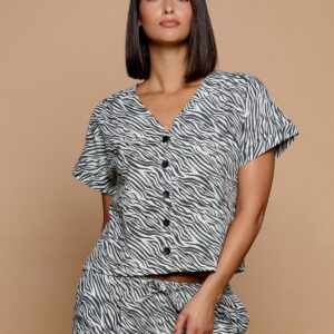 MINUETO Zebra Shirt | Black & White