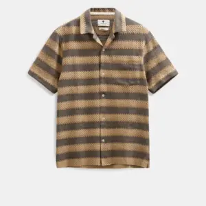 ANERKJENDT Akleander Stripe Lace Shirt | Teak
