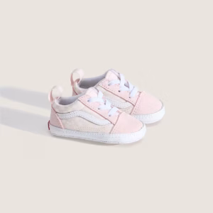 VANS Old Skool Checkerboard Crib Shoes | Pastel Pink