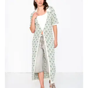 24COLOURS Long Cotton Cardigan | Green Yellow