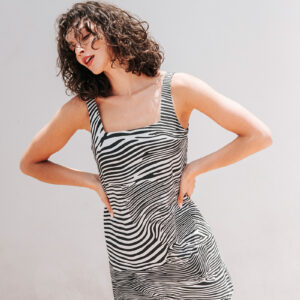BADILA Cotton Printed Dress | Black